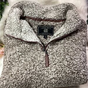 Women’s Sherpa style zip pullover